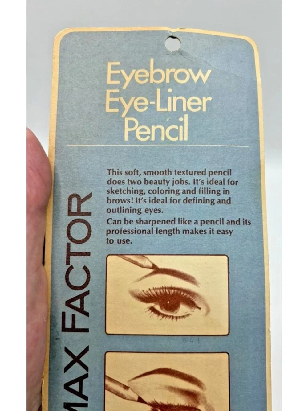 Vintage Max Factor Eyebrow Eyeliner Muted Auburn .09 Oz NIP HTF Prop Collectible